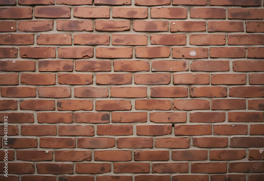Fototapeta premium Old red brick wall texture with vintage tone