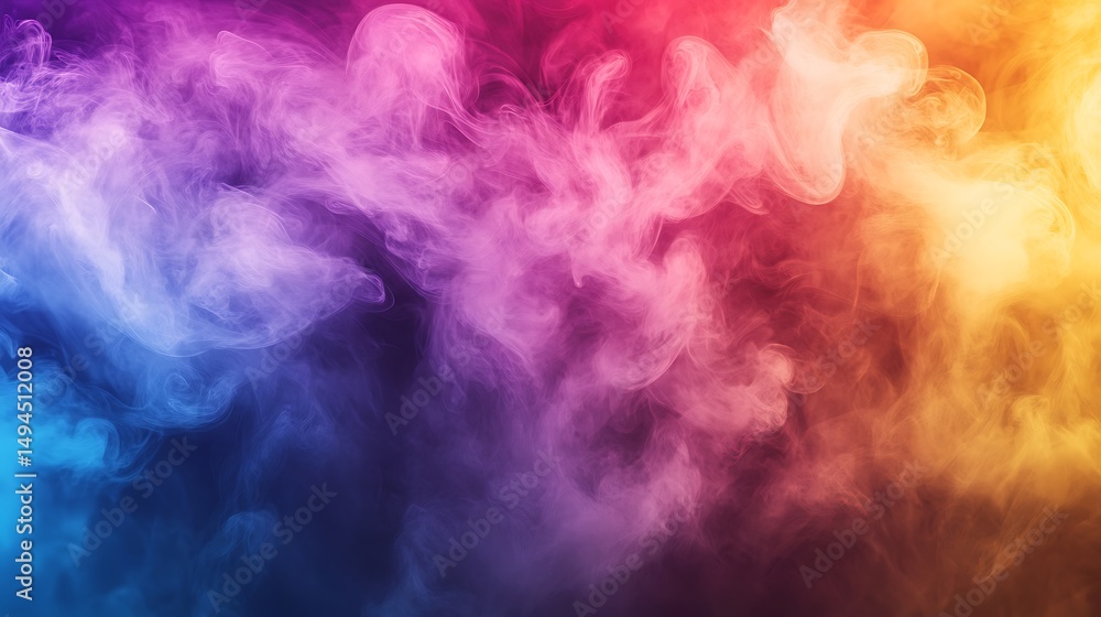 Obraz premium Vibrant Swirling Colorful Smoke Abstract