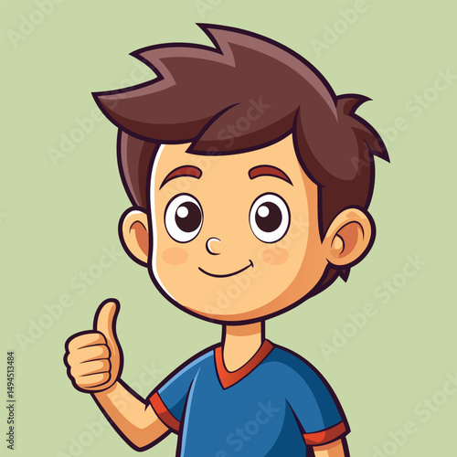 Showing a Thumbs Up Gesture Signifying Approval or Agreement 