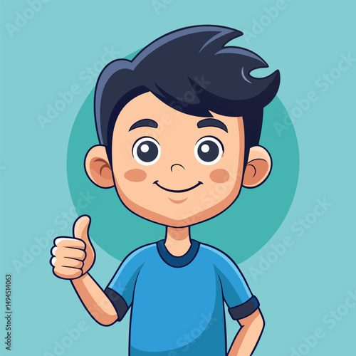 Showing a Thumbs Up Gesture Signifying Approval or Agreement 