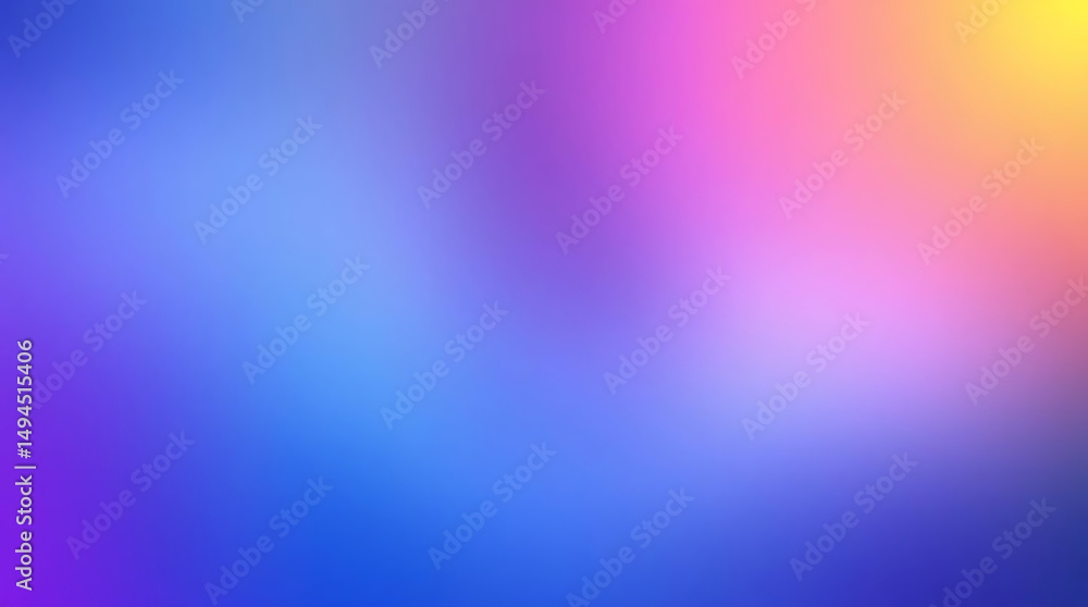 Obraz premium A Mesmerizing Dance of Colors A Seamless Gradient Blend of Blue Purple Pink and Yellow Hues