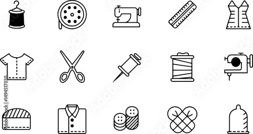 sewing icon set  sewing equipment and needlework   (1).eps