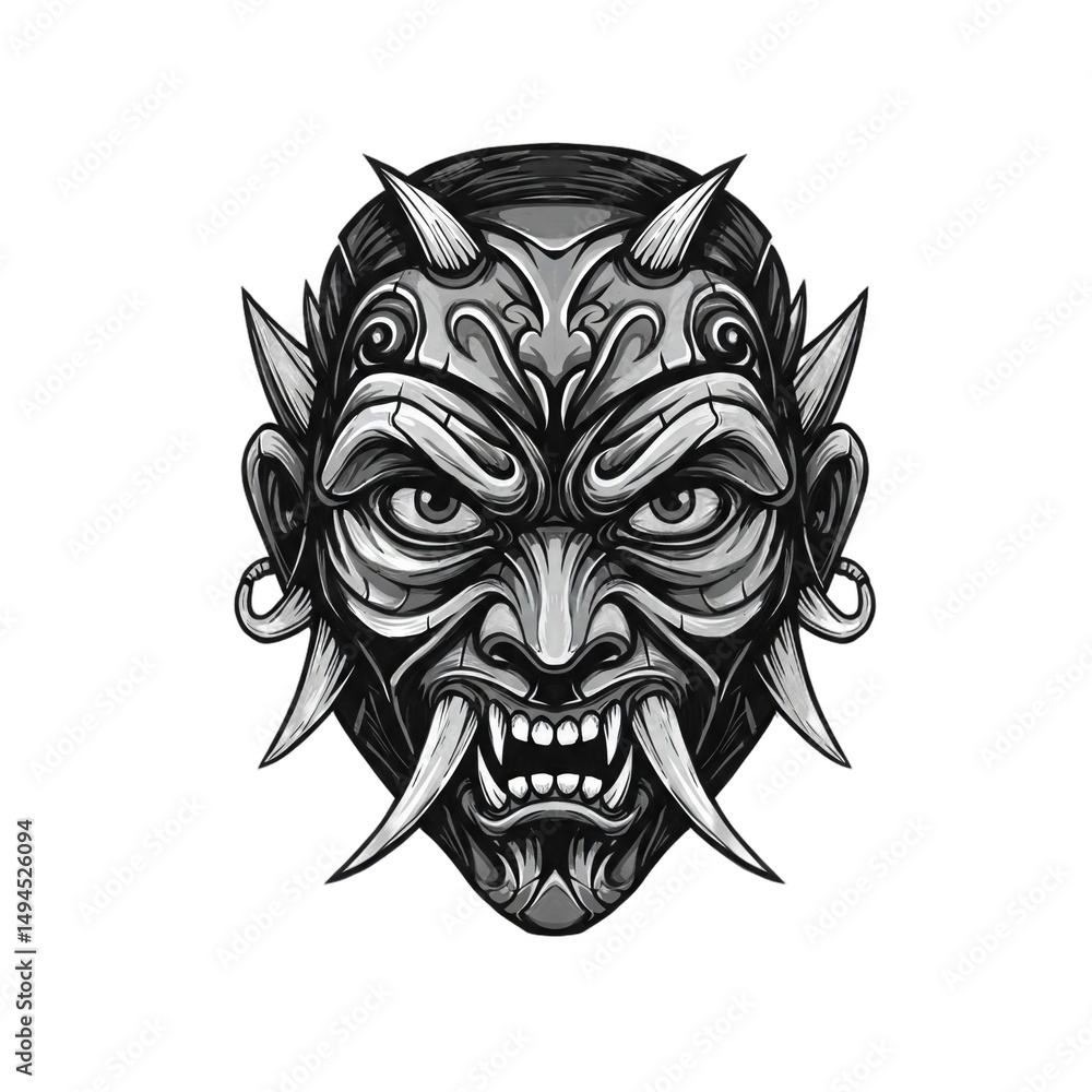 Obraz premium tribal skull tattoo