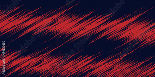 Red halftone dots blue color pattern gradient grunge texture background. Dot pop art comic sport style. . Eps10 vector illustration