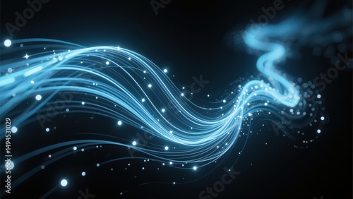 Technology inspired dynamic abstract poster background