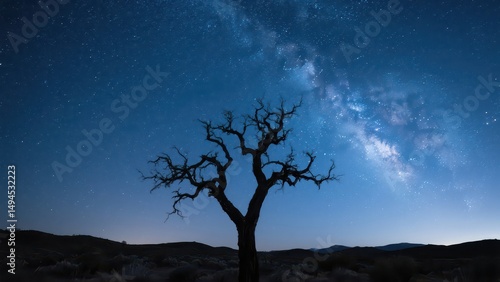 The Shadow of Trees and the Starry Sky