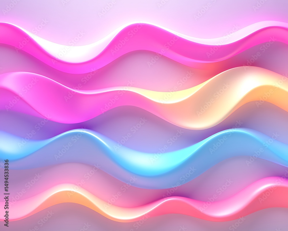 Abstract wavy shapes, vibrant colors Abstract wavy shapes, vibrant colors