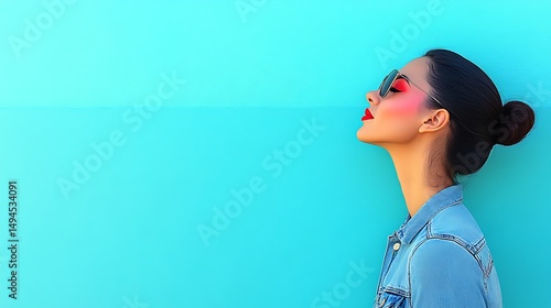 Woman, fashion, vibrant colors