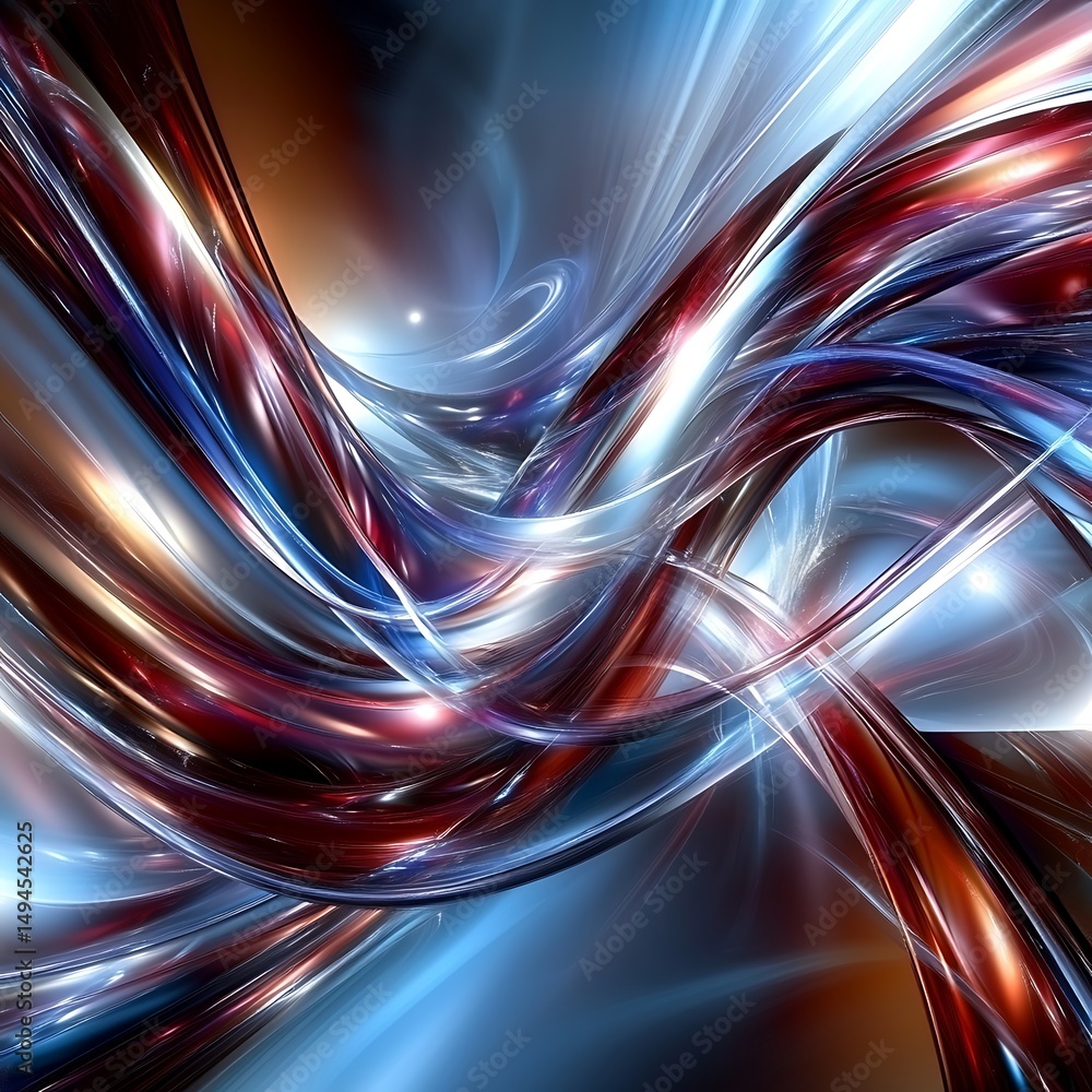Abstract, dynamic, flowing ribbons of color Abstract, dynamic, flowing ribbons of color
