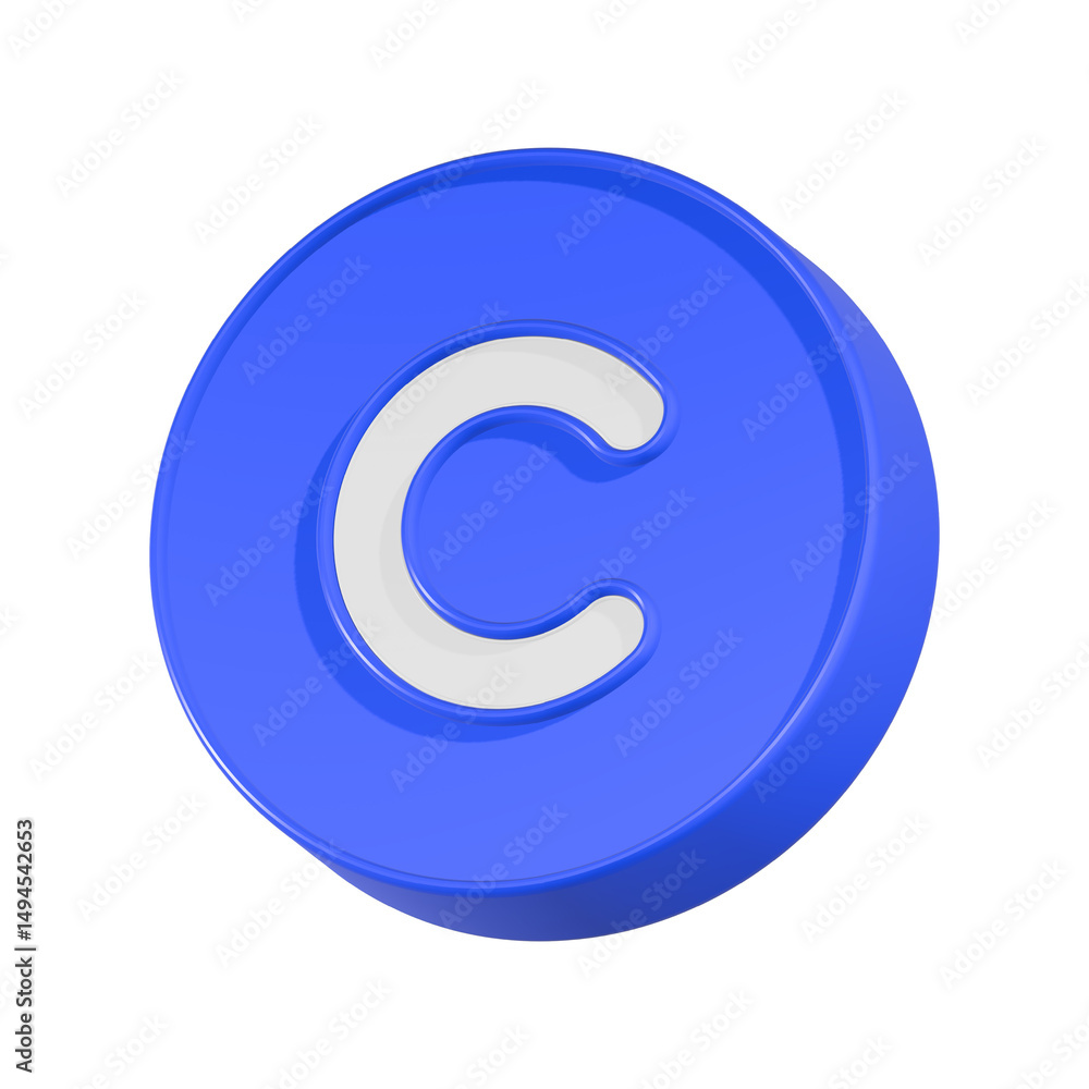 copyrights symbol 3d rendering copyrights symbol 3d rendering