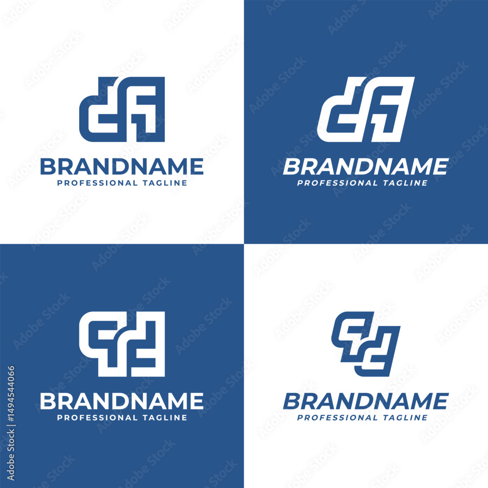 Obraz premium Letters DQ QD Monogram Logo, suitable for any initials brand