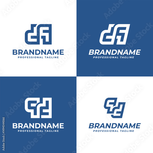 Letters DQ QD Monogram Logo, suitable for any initials brand
