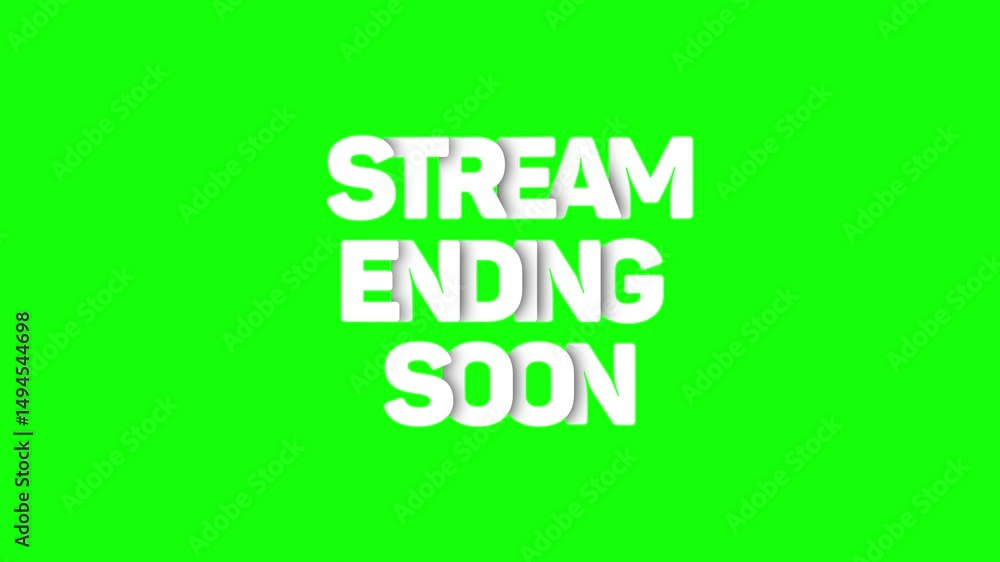 Stream Ending soon overlapping green screen loop Stream Ending soon overlapping green screen loop