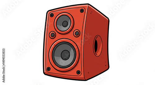 Cartoon speaker blasts imagined tunes