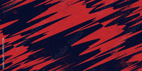 Red halftone dots blue color pattern gradient grunge texture background. Dot pop art comic sport style. Eps10 vector dynamic illustration