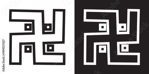 Swastika  icon. Swastika symbol art. Spiritual Hindu Symbol, Swastika vector  Design. EPS 10 /AI