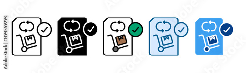 Purchase Order Icon Set Multiple Style Collection