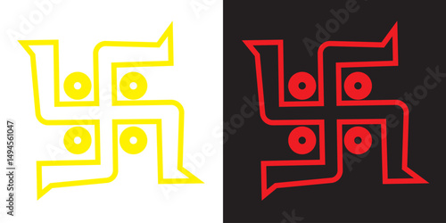 Swastika  icon. Swastika symbol art. Spiritual Hindu Symbol, Swastika vector  Design. EPS 10 /AI