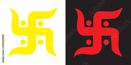 Swastika  icon. Swastika symbol art. Spiritual Hindu Symbol, Swastika vector  Design. EPS 10 /AI