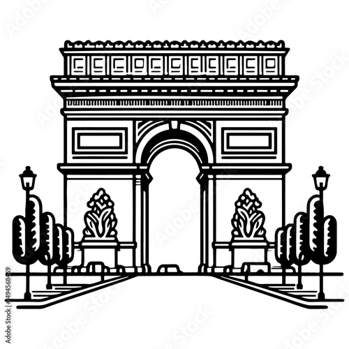 Arc de Triomphe Illustration.