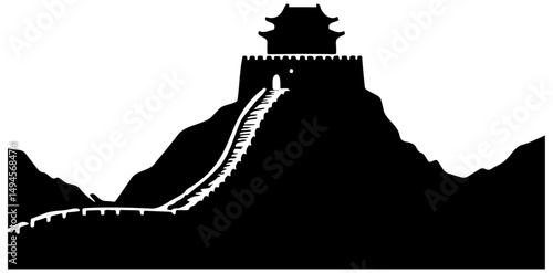 China Great Wall Illustration.