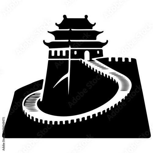 China Great Wall Illustration.