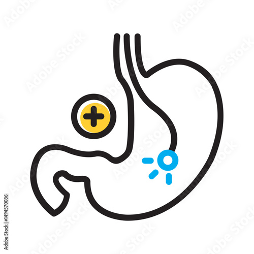 Vector multi color icon for Gastroscopy