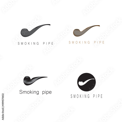 Pipe Smoking Logo icon vector illustration design.Tobacco, cigar, pipe icon vector image.