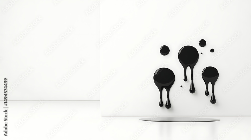 Fototapeta premium Dripping Ink Spots