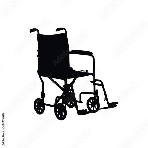 Modern Wheelchair Silhouette Vector Design