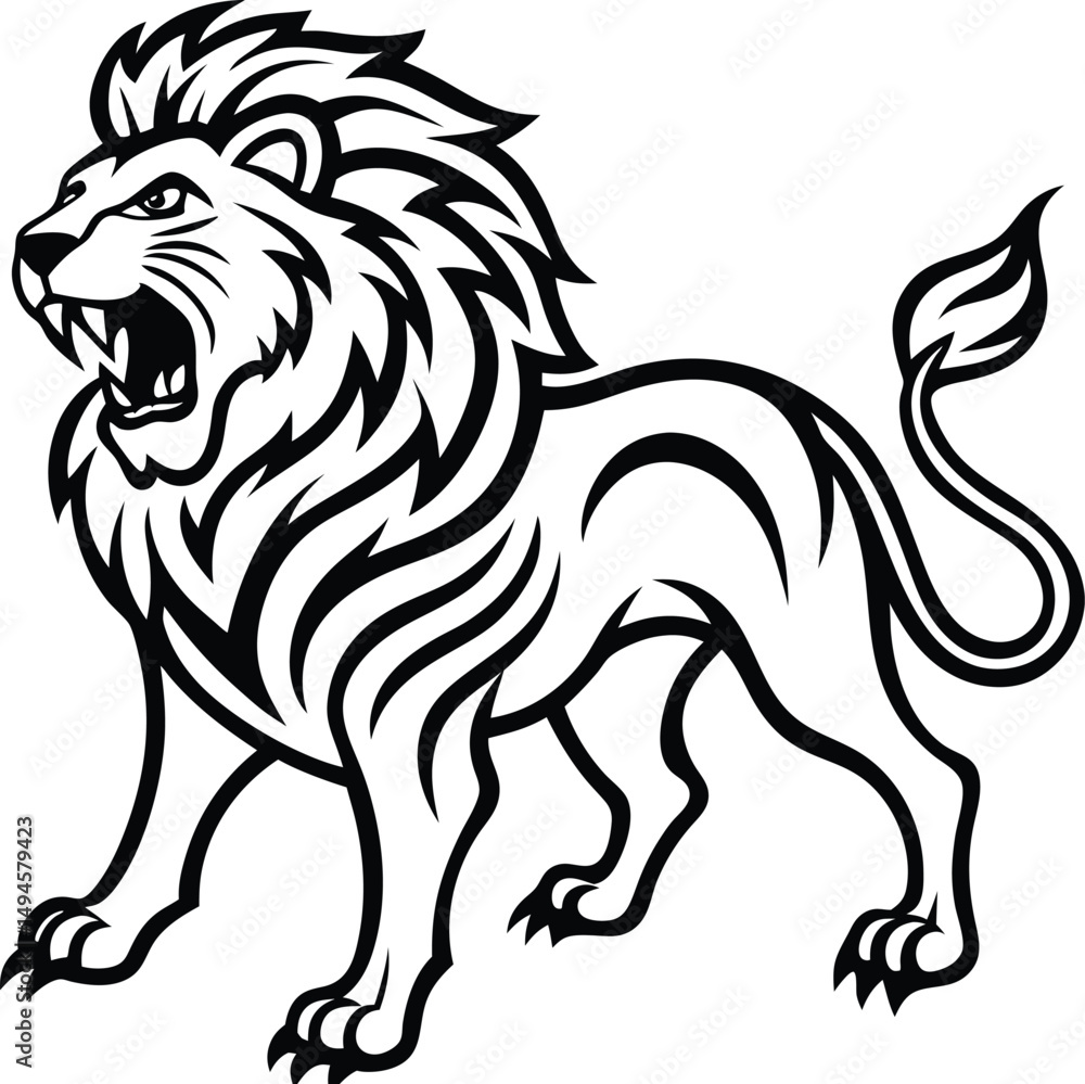 Lion head line art, lion head silhouette, lion clip art Lion head line art, lion head silhouette, lion clip art