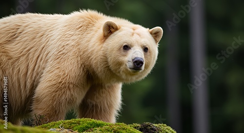 Majestic Kermode Bear in its Natural Habitat