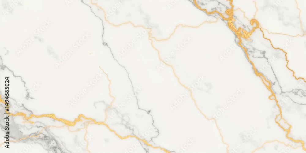Obraz premium Marble Pattern Background with Elegant White, Grey, and Gold Veins - Seamless Top-Down Texture for Branding, Product Design, UI Elements, and Luxury Editorial Visuals