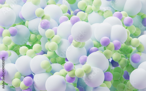 Photography Abstract dense particles spheres background, 3d rendering.