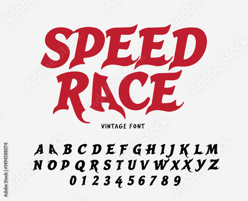 Bild auf Leinwand Speed letters set