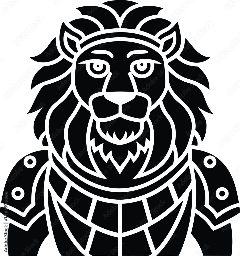 Obraz premium Lion head line art, lion head silhouette, lion clip art