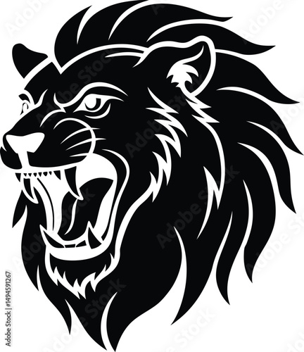 Wallpaper Mural Lion head line art, lion head silhouette, lion clip art Torontodigital.ca