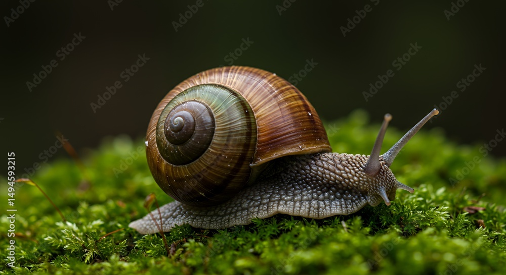 Snail on Moss: A Macro Photography Jewel Snail on Moss: A Macro Photography Jewel