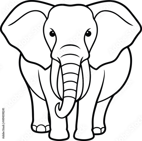 Elephant silhouette, Animal silhouette, Elephant