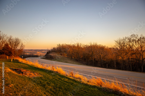 Sunset Road to Galena Illinois