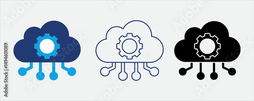 SaaS icon for software delivered via cloud platforms