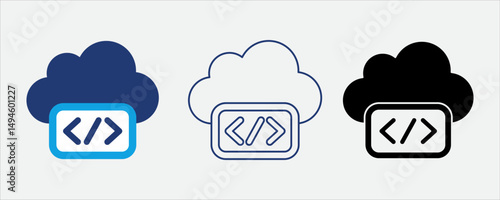 Cloud code icon for development in cloud environments