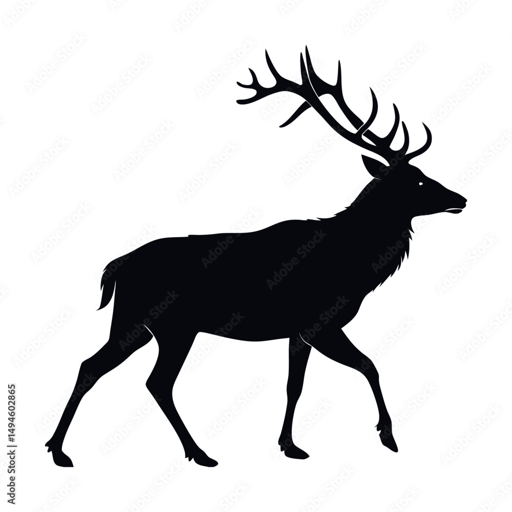 Obraz premium deer silhouette vector