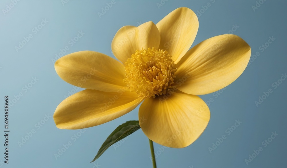 Fototapeta premium Solo Yellow Blooms: Beauty in Simplicity