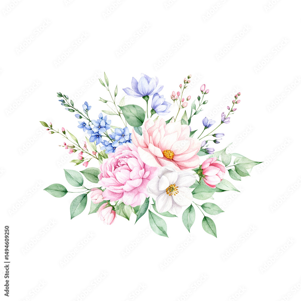 Fototapeta premium bouquet of pink flowers