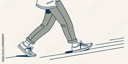 Walk vector icon 