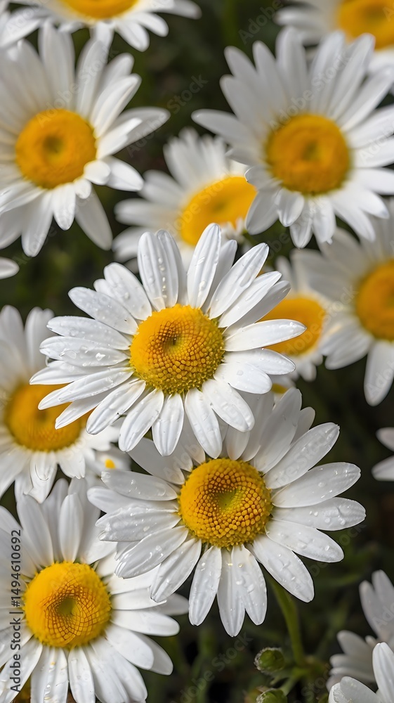 Fototapeta premium Daisies on white background