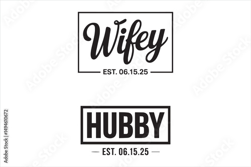 Just Married Couple Shirts – Wifey & Hubby Matching Tees for Wedding, Honeymoon & Bridal Party