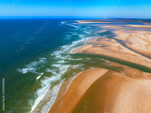The beautiful coastline of North Norfolk, UK on a summers day.