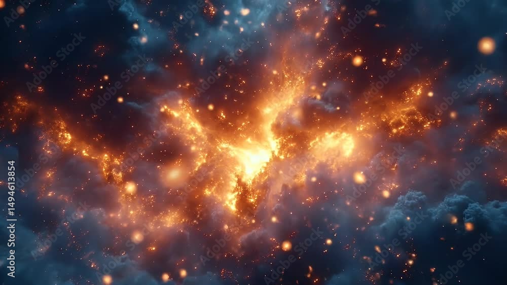 Fiery space explosion Fiery space explosion
